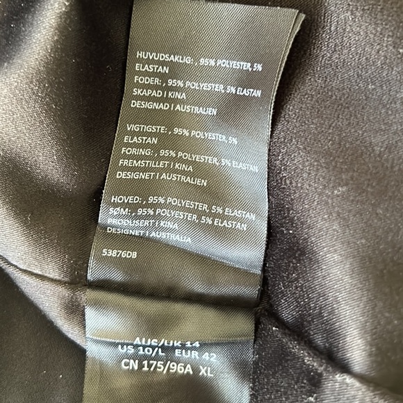 Bardot Dianna Black Front Slit Midi Dress - L - Picture 15 of 16